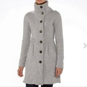 Patagonia Grey Polyester Button Up Turtle Neck  Coat